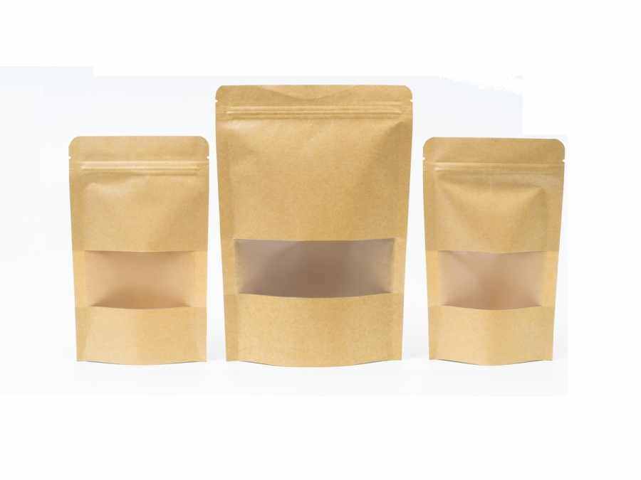 Набор крафтовых пакетов дой-пак зип-лок